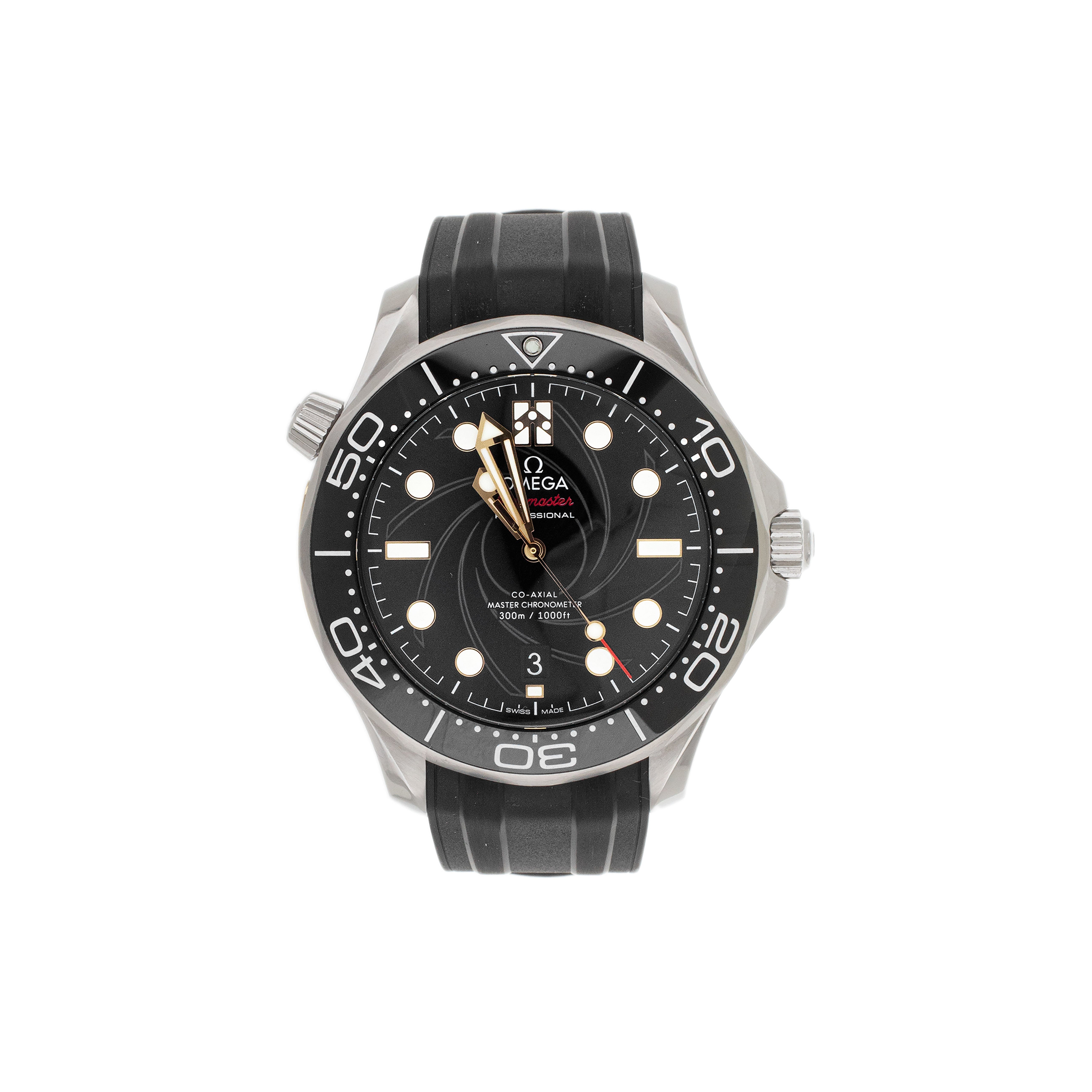 OMEGA SEAMASTER JAMES BOND STEEL BLACK DIAL 42MM WATCH 210.22.42.20.01.004